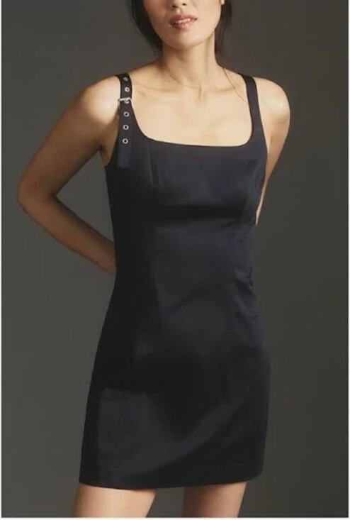 Maeve Dresses & Skirts - Maeve Navy Buckle Mini Dress XL